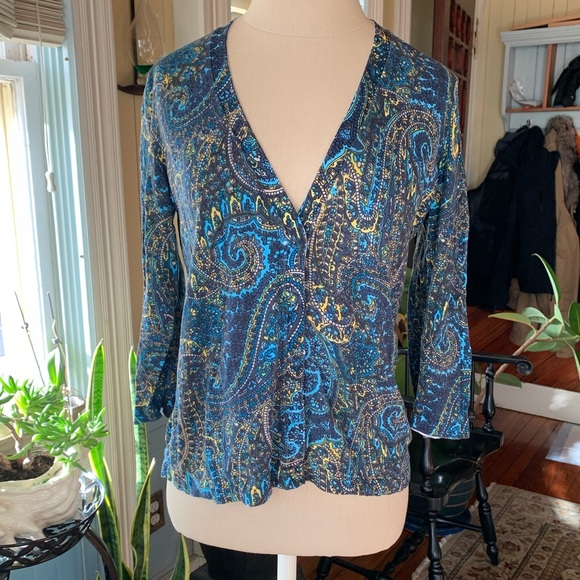 Jones New York unique pattern top cardigan 🦋 - Picture 5 of 9